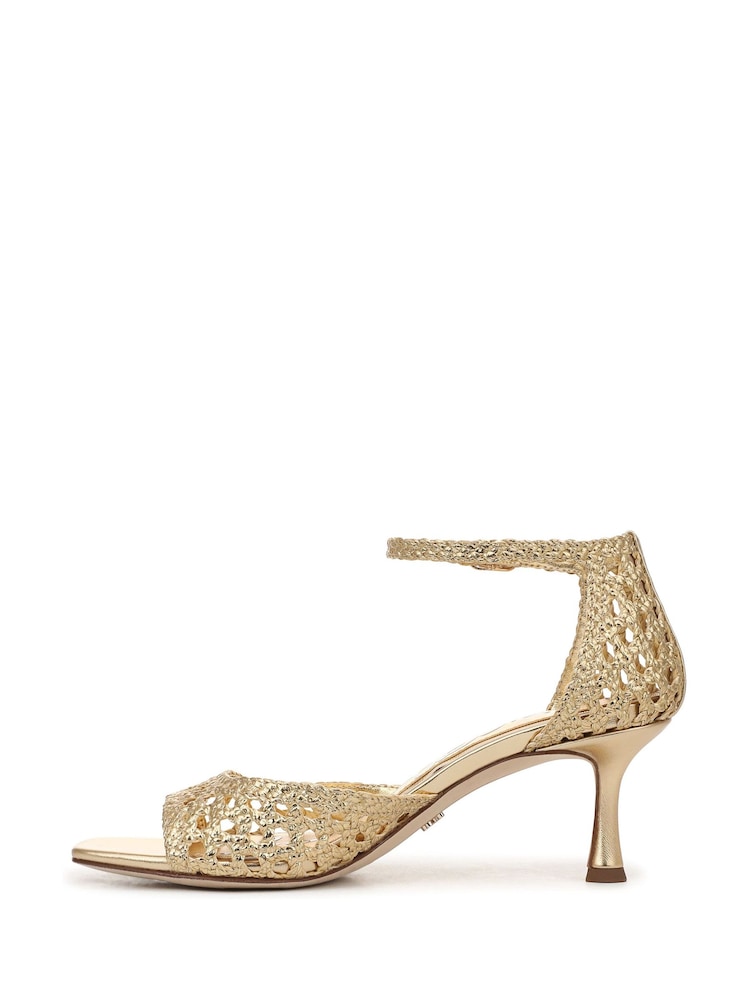 Sam Edelman Gold Peyton Regular Fit Strappy Sandals - Image 2 of 7 Sam Edelman Gold Peyton Regular Fit Strappy Sandals - Image 2 of 7