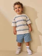 Mid Blue Corduroy Pull On Shorts (3mths-7yrs) - Image 4 of 8