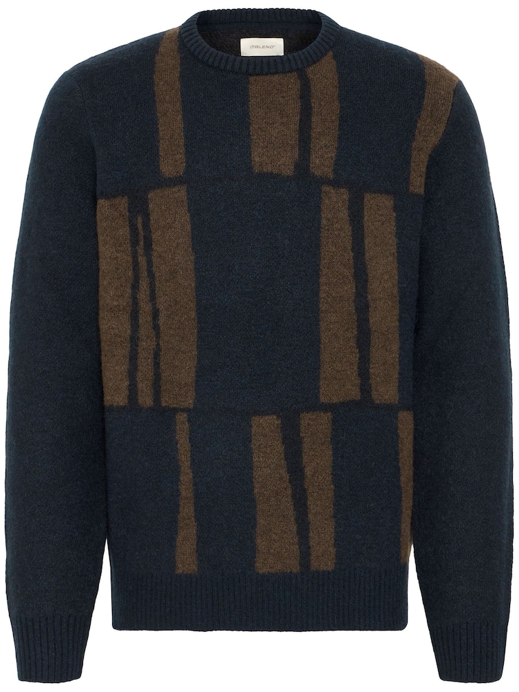 Blend Blue BHBert Abstract Crew Neck Jumper - Image 5 of 5 Blend Blue BHBert Abstract Crew Neck Jumper - Image 5 of 5