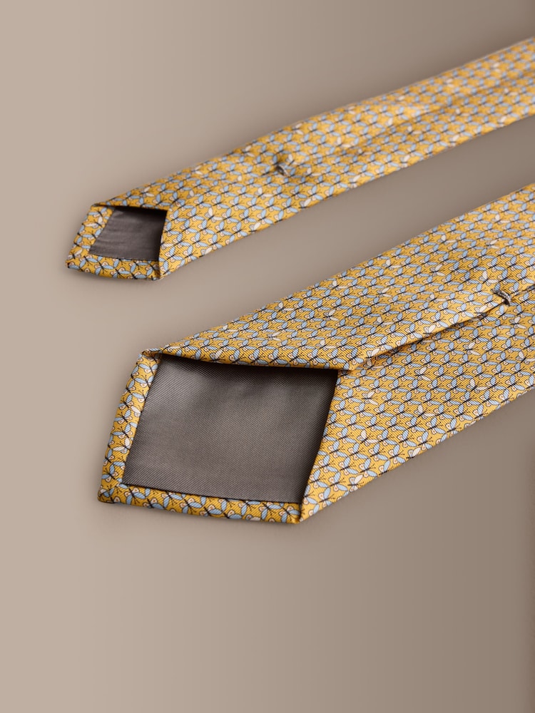 Yellow Signature Italian Silk Design Tie - Image 3 of 3