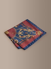 Navy Silk Pocket Square - Image 1 of 3