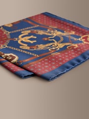 Navy Silk Pocket Square - Image 2 of 3