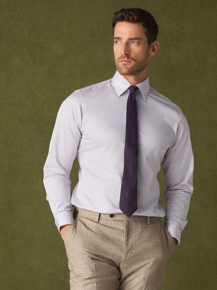Purple Rose Dufton Slim Fit Smart Shirt Tie and Pocket Square Set - Image 1 of 8 Purple Rose Dufton Slim Fit Smart Shirt Tie and Pocket Square Set - Image 1 of 8