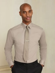 Neutral N. Premium Cotton Stretch Shirt and Tonal Tie and Tie Clip Set - Image 3 of 5