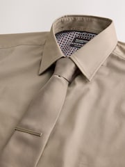 Neutral N. Premium Cotton Stretch Shirt and Tonal Tie and Tie Clip Set - Image 7 of 8