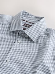 Grey N. Premium Slim Fit Cotton Stretch Gingham Check Formal Shirt - Image 7 of 8