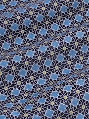Blue N. Premium Slim Fit Cotton Stretch Geometric Printed Formal Shirt - Image 8 of 8