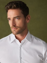 White Rose Dufton Slim Fit Smart Shirt Tie and Pocket Square Set - Image 5 of 8