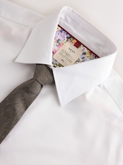 White Rose Dufton Slim Fit Smart Shirt Tie and Pocket Square Set - Image 7 of 8