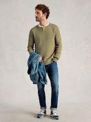 White Stuff Green Gatley Henley Jumper - Image 1 of 6