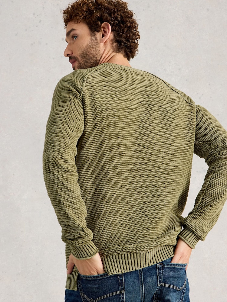 White Stuff Green Gatley Henley Jumper - Image 2 of 6 White Stuff Green Gatley Henley Jumper - Image 2 of 6