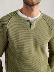 White Stuff Green Gatley Henley Jumper - Image 4 of 6