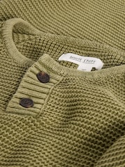 White Stuff Green Gatley Henley Jumper - Image 6 of 6