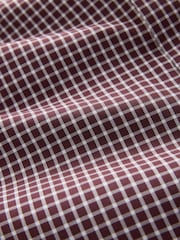 White/Burgundy Check Regular Fit Easy Iron Oxford Shirts 2 Packs - Image 11 of 12