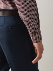 White/Burgundy Check Regular Fit Easy Iron Oxford Shirts 2 Packs - Image 6 of 12