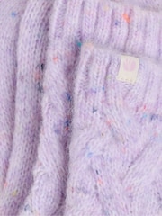 FatFace Lilac Purple Super Soft Cable Socks - Image 2 of 2