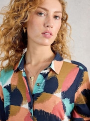 White Stuff Sky Blue Rua Jersey Shirt Dress - Image 4 of 6