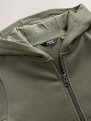 Khaki Zip Through Sweat Hoodie (3-16yrs) - Image 8 of 10