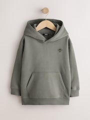 Khaki Green Skull Overhead Hoodie (3-16yrs) - Image 1 of 4