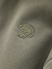 Khaki Green Skull Overhead Hoodie (3-16yrs) - Image 4 of 4