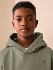 Khaki Green Skull Overhead Hoodie (3-16yrs) - Image 5 of 9