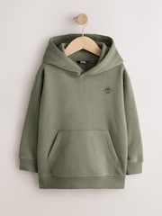 Khaki Green Skull Overhead Hoodie (3-16yrs) - Image 6 of 9