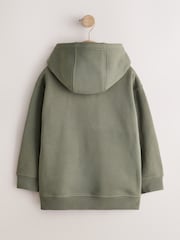 Khaki Green Skull Overhead Hoodie (3-16yrs) - Image 7 of 9