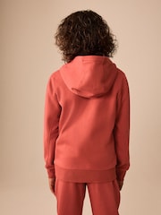 Rust Brown Skull Zip Through Sweat Hoodie (3-16yrs) - Image 3 of 4