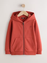Rust Brown Skull Zip Through Sweat Hoodie (3-16yrs) - Image 5 of 8