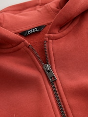 Rust Brown Skull Zip Through Sweat Hoodie (3-16yrs) - Image 7 of 8