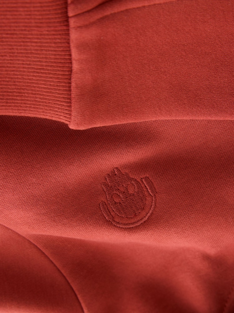 Rust Brown Skull Zip Through Sweat Hoodie (3-16yrs) - Image 8 of 8