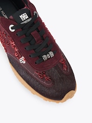 KG Kurt Geiger Red Lavender Bead Trainers - Image 5 of 5