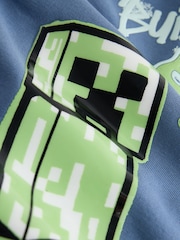 Blue Minecraft Crew Neck Hoodie (3-16yrs) - Image 4 of 4