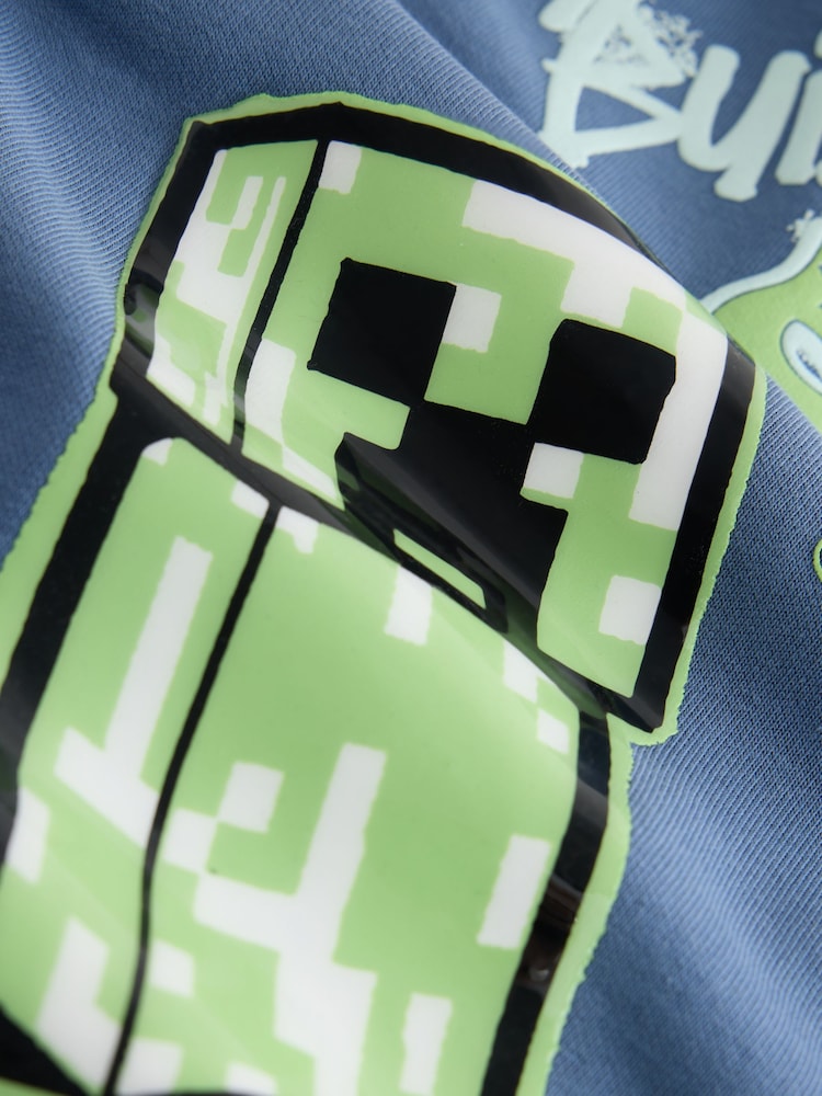 Blue Minecraft Crew Neck Hoodie (3-16yrs) - Image 4 of 4