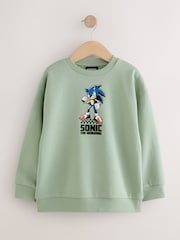 綠色 - Sonic Print Crew Neck Sweatshirt (3-16yrs) - 圖片 1，共 5