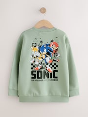 綠色 - Sonic Print Crew Neck Sweatshirt (3-16yrs) - 圖片 2，共 5
