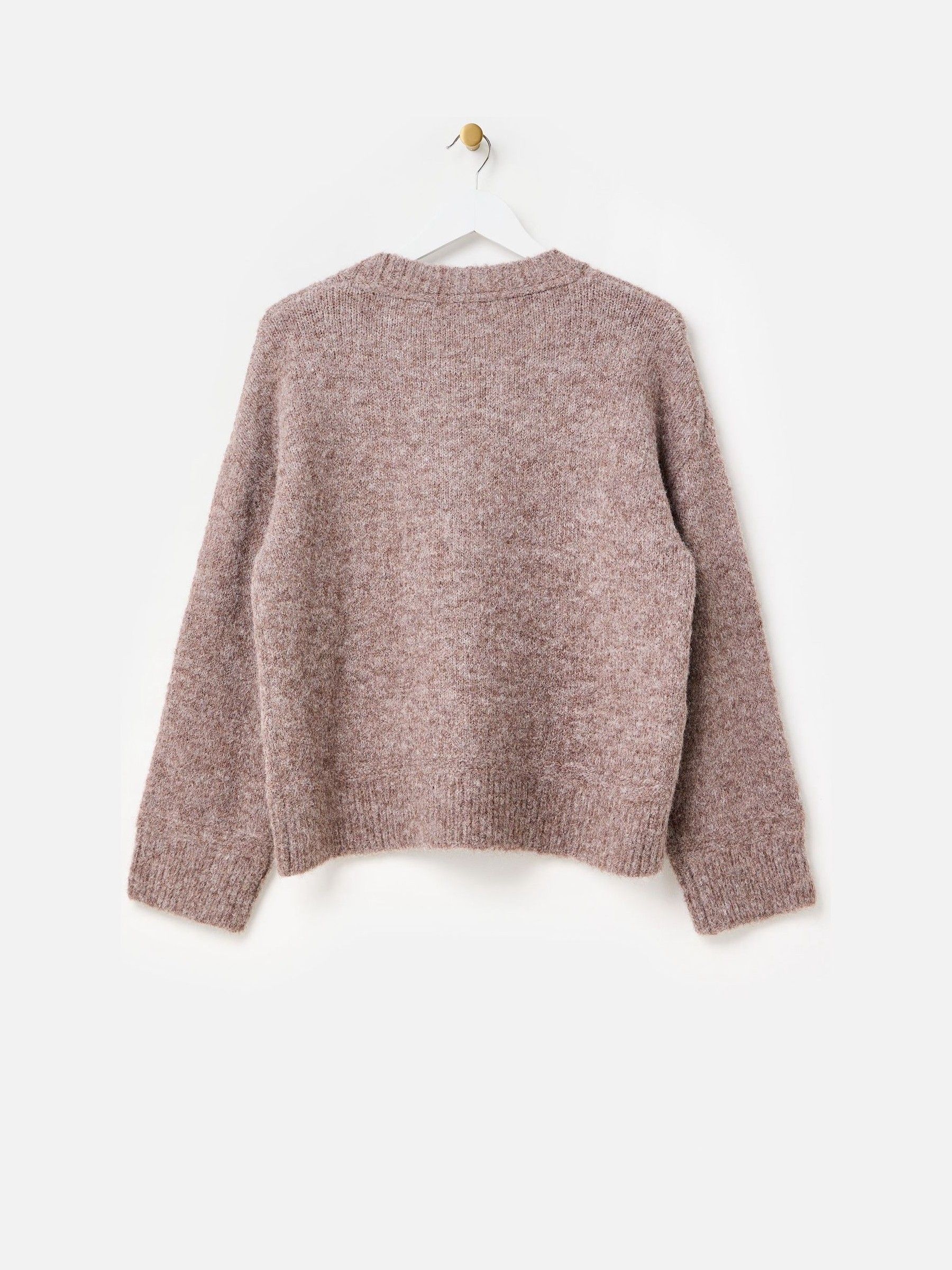 Buy Oliver Bonas Natural Cuthbert Cat Crew Neck Knitted Jumper