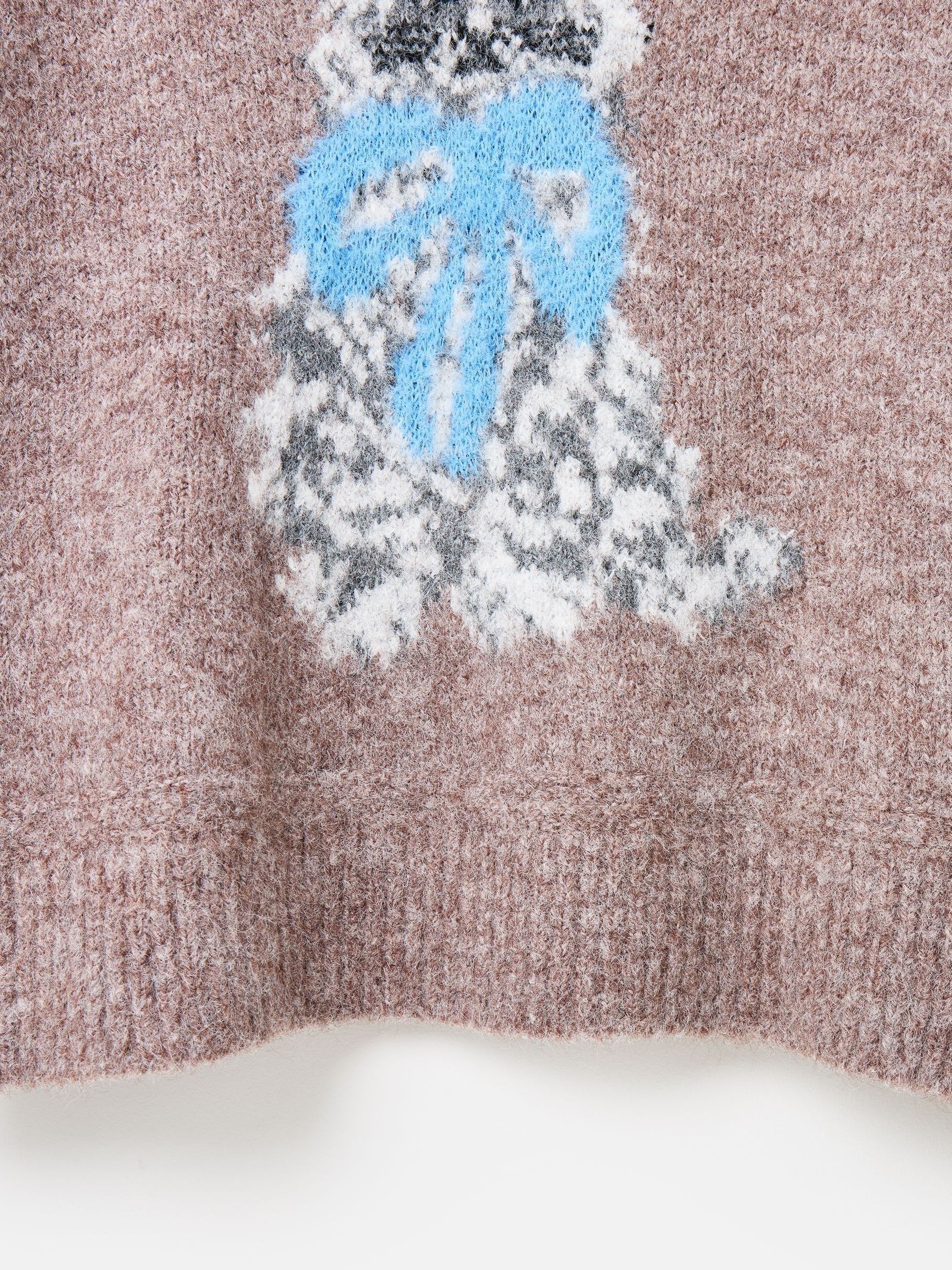Buy Oliver Bonas Natural Cuthbert Cat Crew Neck Knitted Jumper