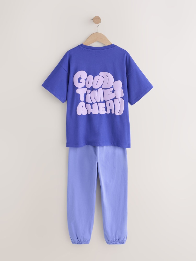 Blue Jogger Pyjamas 1 Pack (3-16yrs) - Image 2 of 4