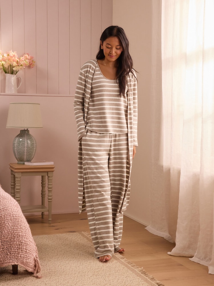 Laura Ashley Neutral Button Through Lounge Cardigan - Image 1 of 7 Laura Ashley Neutral Button Through Lounge Cardigan - Image 1 of 7