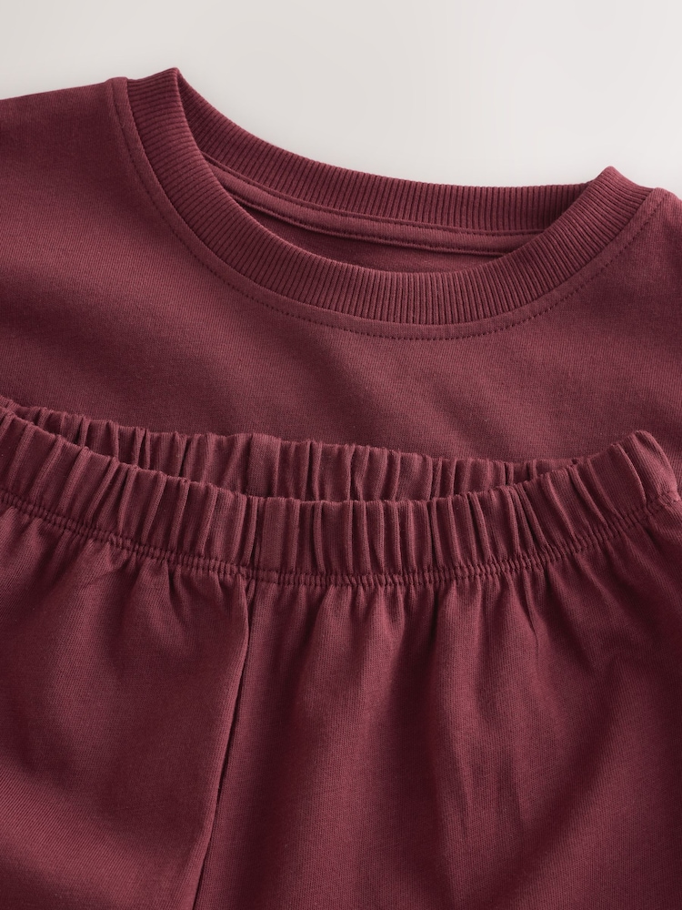 burgunderroter Schriftzug - Pyjamas mit Jogginghosen 1er-Pack (3–16 J.) - Bild 7 von 7