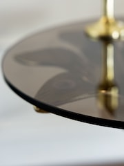 Rockett St George Gold Metal Floral Side Table - Image 5 of 7