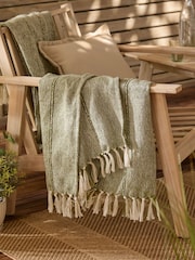 Yard Moss Hedon Tasselled Outdoor Throw - Image 1 of 5
