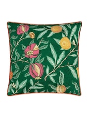Morris & Co Forest Green Lemon Fruits Outdoor Cushion - Image 2 of 6