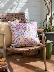 Morris & Co Blush PinkLemon Fruits Outdoor Cushion - Image 1 of 6