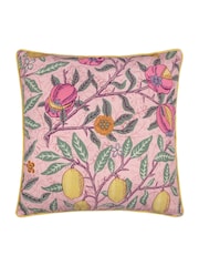 Morris & Co Blush PinkLemon Fruits Outdoor Cushion - Image 2 of 6