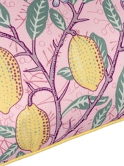 Morris & Co Blush PinkLemon Fruits Outdoor Cushion - Image 5 of 6