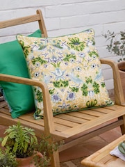 Morris & Co Sunflower Strawberry Thief Piped Outdoor Cushion - Image 1 of 6