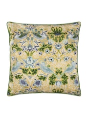 Morris & Co Sunflower Strawberry Thief Piped Outdoor Cushion - Image 2 of 6