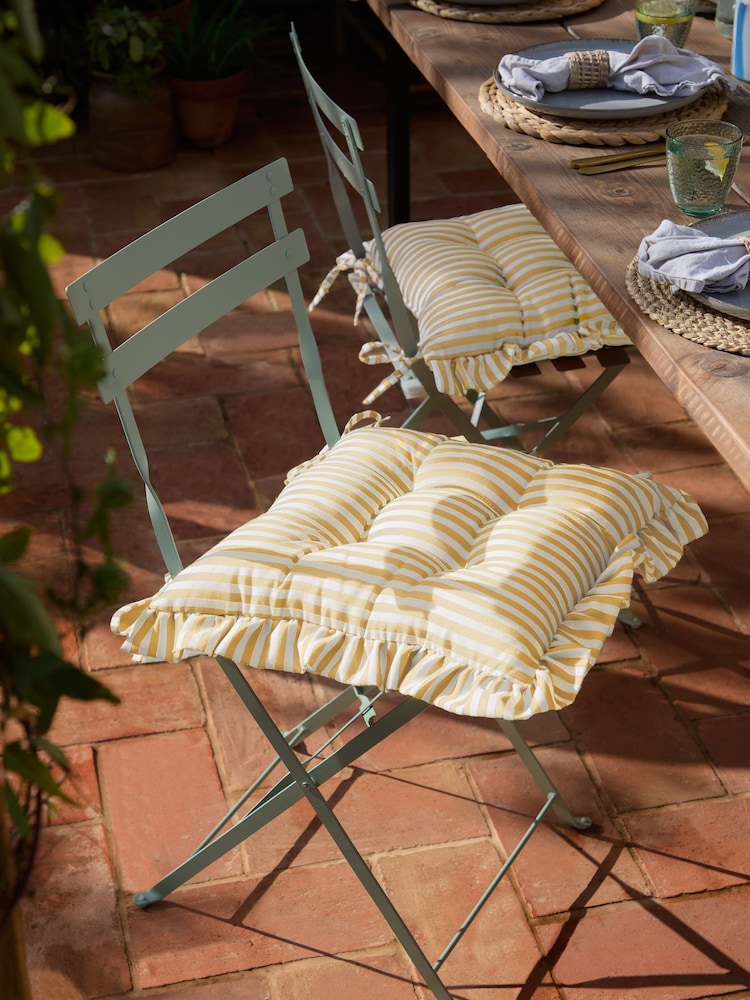 Wylder Set of 2 Millie Ruffle Seat Pads - תמונה 1 מתוך 6